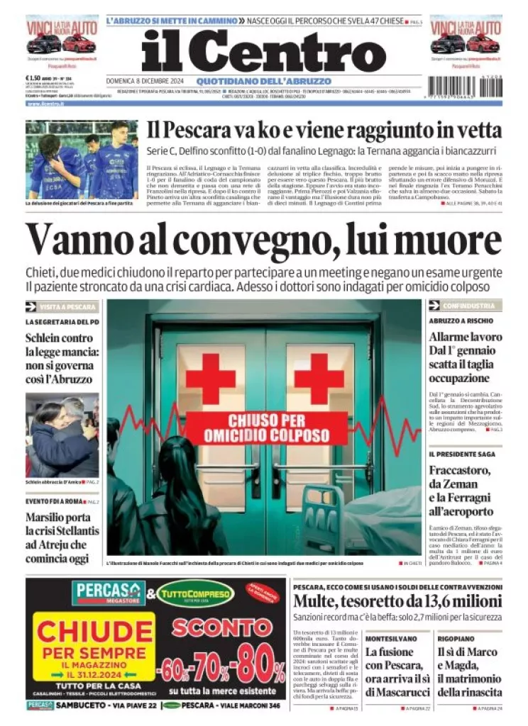 Prima-pagina-il centro-oggi-edizione-del-2024-12-08